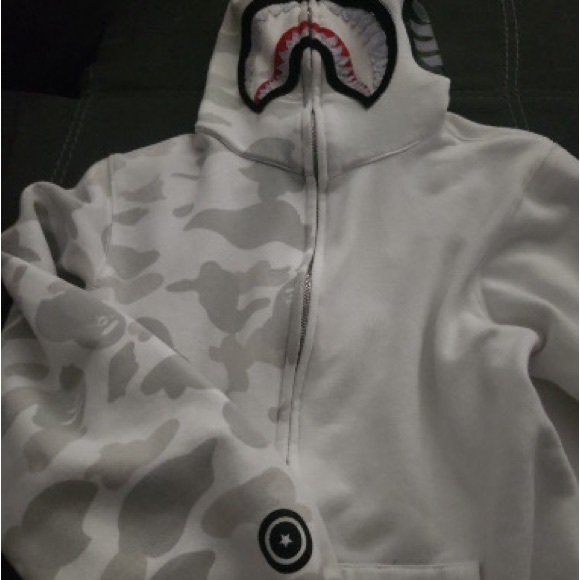 Bape hoodie white camo size L - Picture 4 of 7